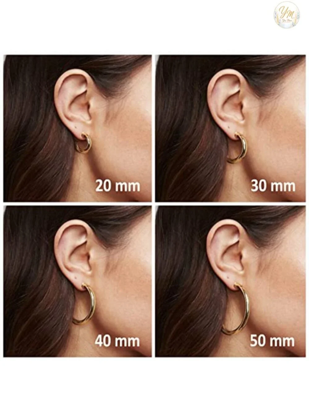 Chunky Gold Hoop Earrings for Women 14K Gold Plated Lightweight Stainless Steel